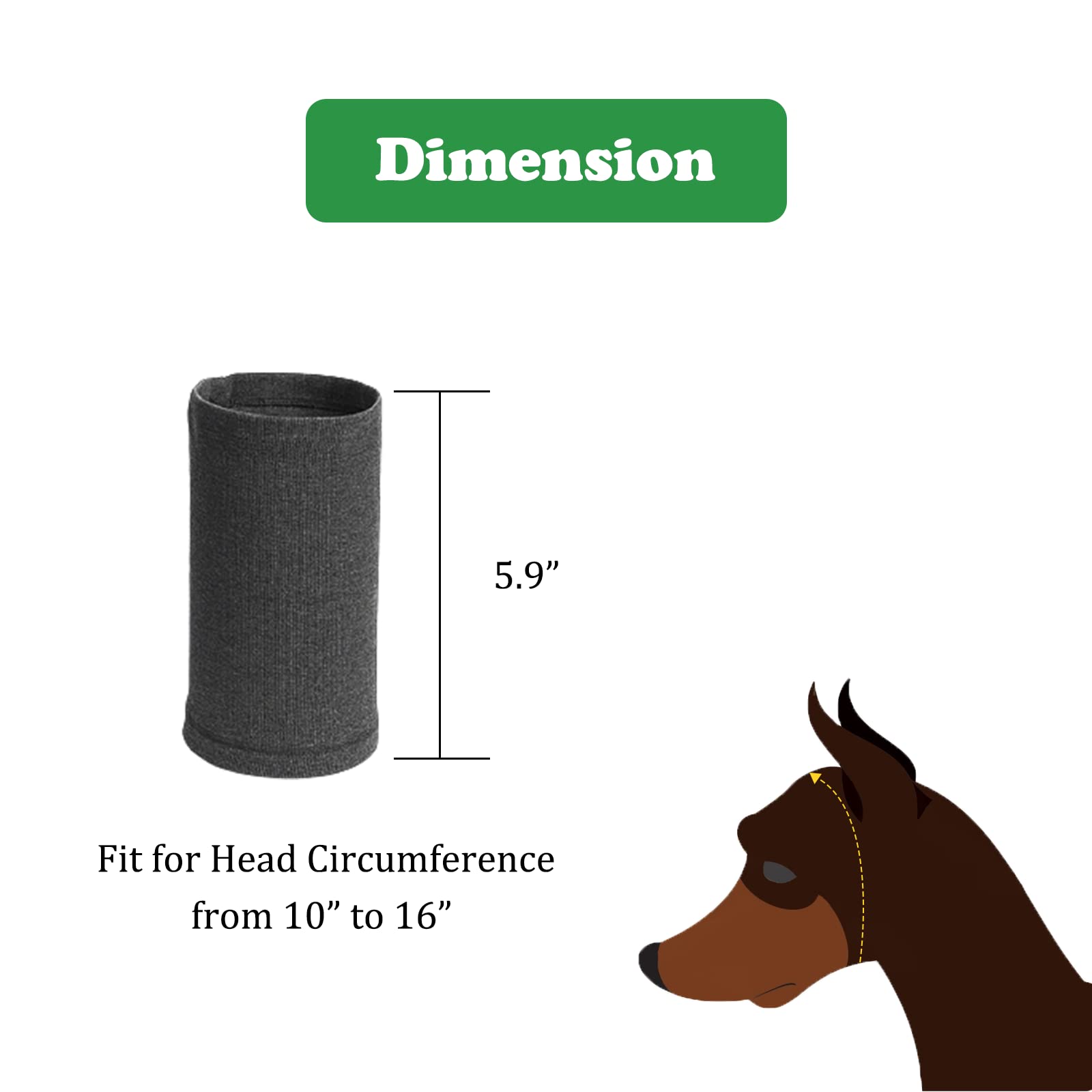 Noise Protection Dog Hood & Ear Muffs for Small Dogs & Cats - Warm Bathing Snood for Neck & Ears - Calming Pet Accessory (Grey) - Perfect for Grooming, Travel & Cold Weather Protection