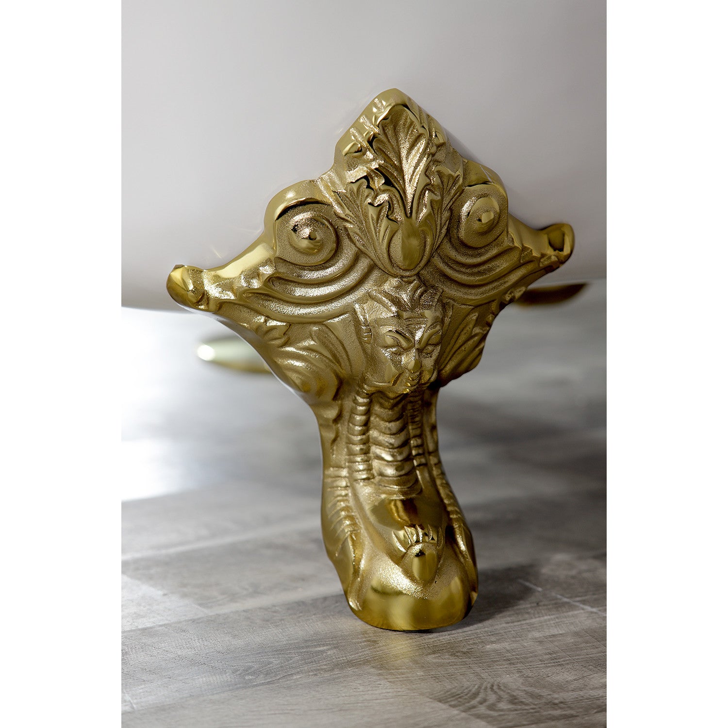 Aqua Eden VCTNL2 4-Piece Lion Paw Cast Iron Bathtub Feet Set - Polished Brass Claw Feet for Vintage & Modern Bathroom Decor - Perfect for Freestanding Tubs and Luxury Bathroom Renovations