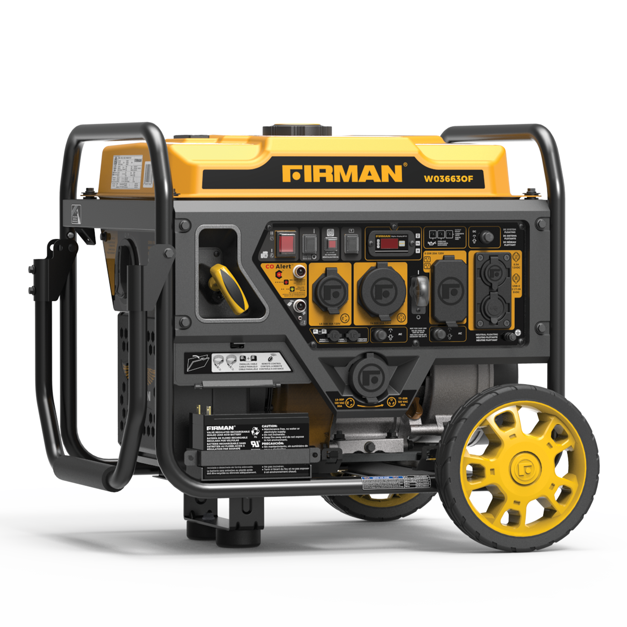 4500W Portable Inverter Generator with Remote Start & CO Alert - Quiet, Reliable Power for Camping, RV Trips & Emergency Backup