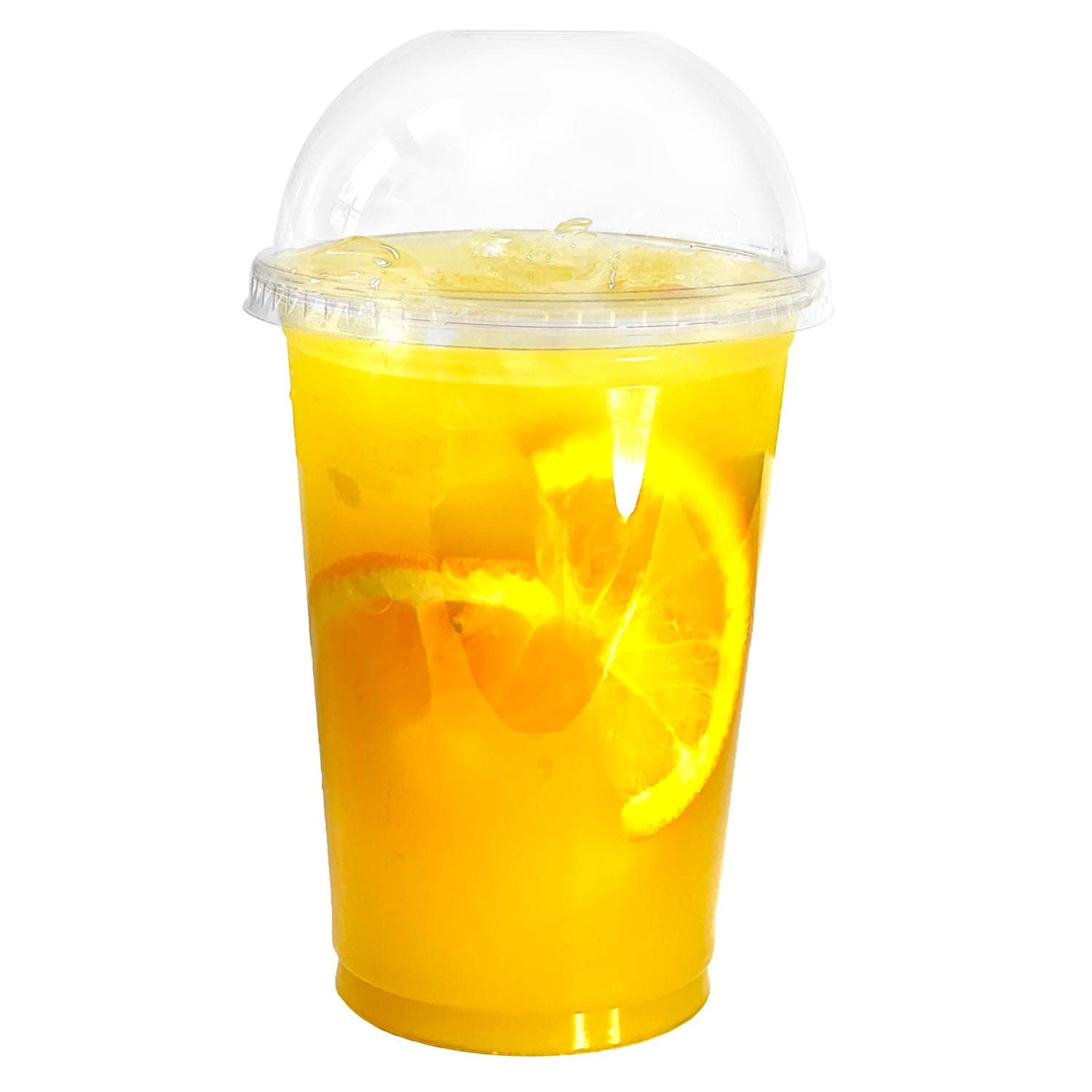 500 Pack 14 oz Clear Plastic Disposable Cups with Dome Lids - Ideal for Iced Coffee, Smoothies, Juice, Soda & Cocktails | Perfect for Coffee Shops, Parties, Restaurants & Takeout