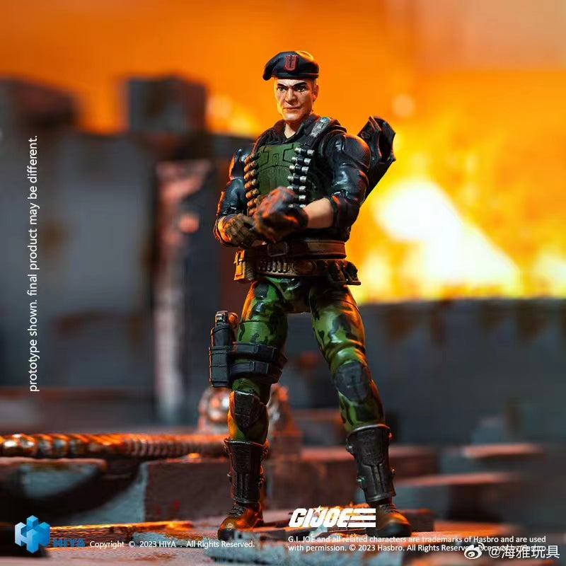 PRE-ORDER Hiya Toys 1/18 Scale 4-Inch G.I. Joe Flint Action Figure - Collectible Military Soldier Character Model for Display & Diorama Scenes