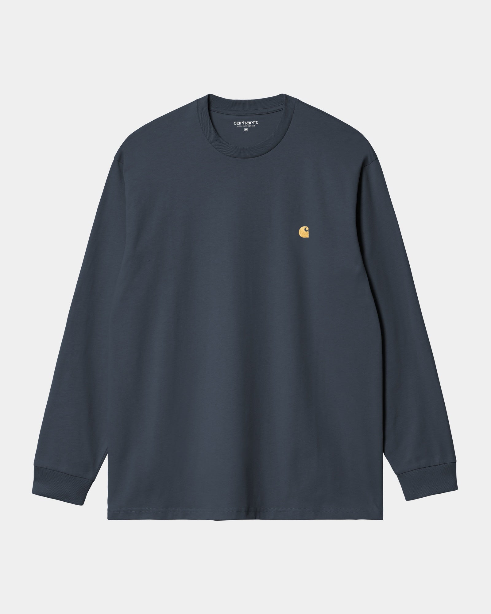 Chase Long Sleeve T-Shirt for Men | Soft Cotton Casual Shirt in Dusky Blue | Perfect for Everyday Wear & Layering