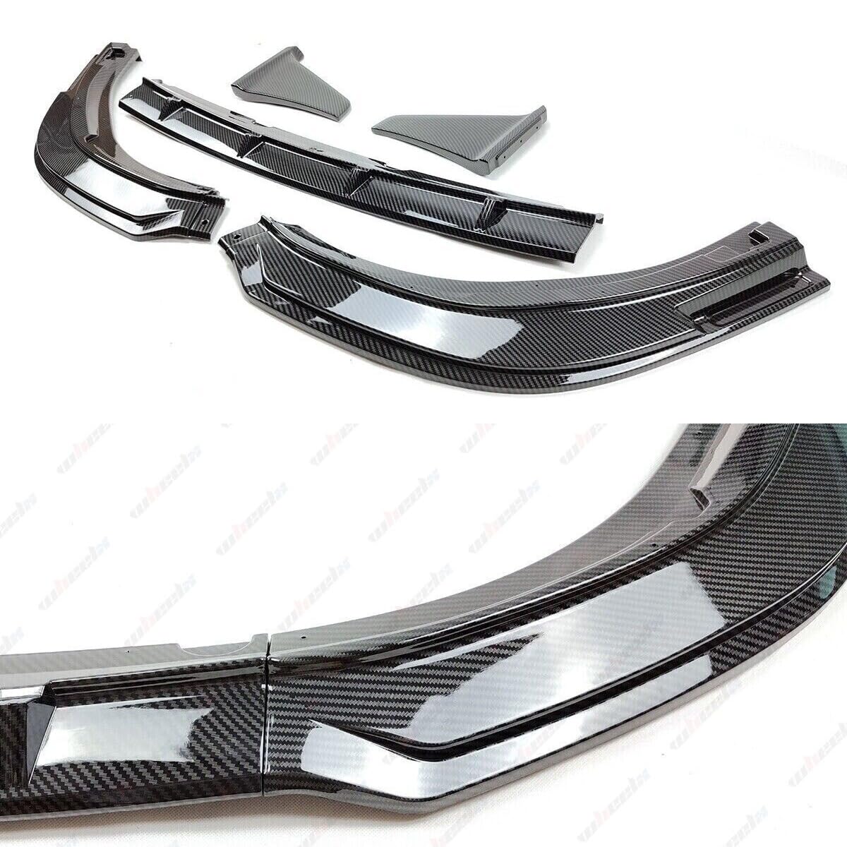 Yofer Style V2 Front Bumper Lip Spoiler Splitter for 2018-2024 Toyota Camry SE/XSE/TRD - Carbon Fiber Pattern Air Dam & Lower Chin Spoiler Body Kit - Enhance Style & Protection for Street & Track Driving