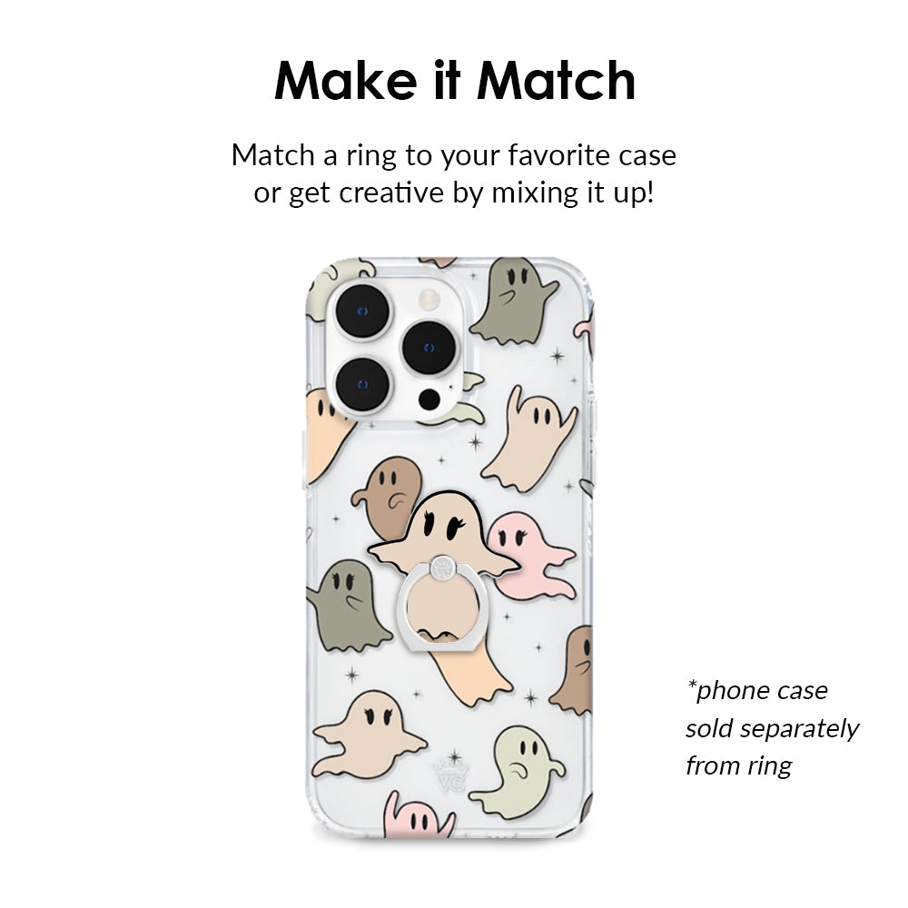 Ghosted Again Phone Ring Holder - Secure Grip for Smartphones - Perfect for Selfies, Videos & Hands-Free Use at Home, Work or Travel