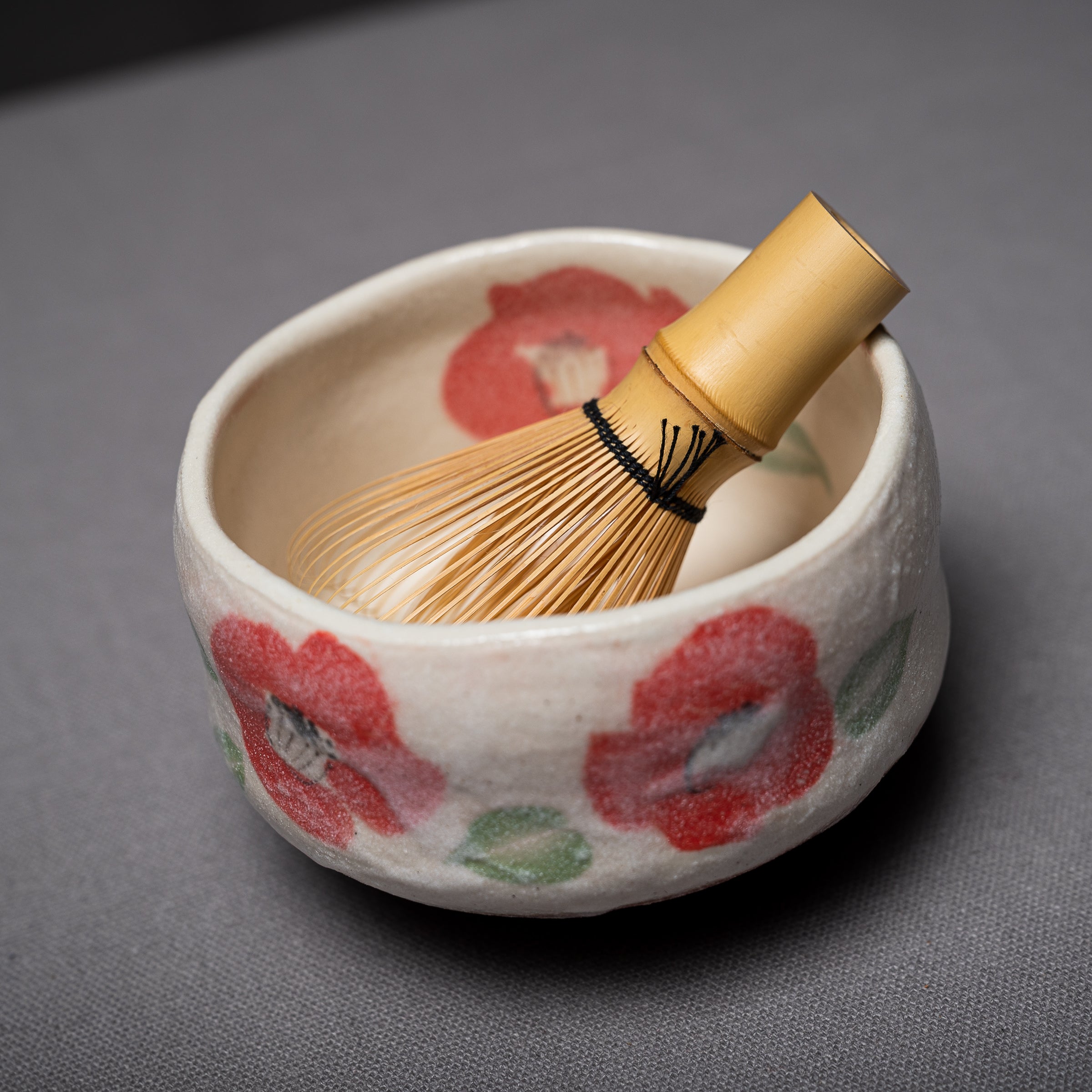 Premium Mini Matcha Bowl - Handcrafted Camellia Design Ceramic Tea Cup for Japanese Tea Ceremony, Home Decor & Zen Meditation | Perfect for Matcha Lovers & Gift Giving