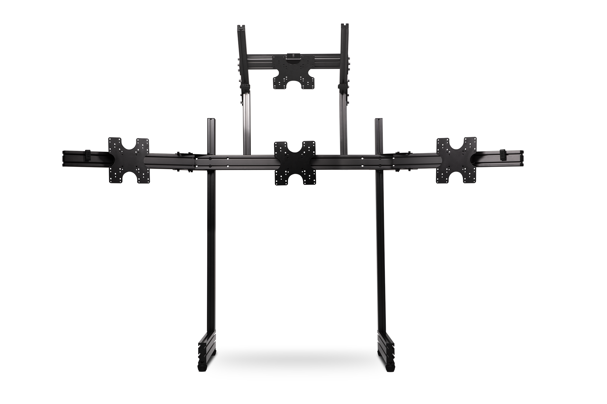 Next Level Racing Elite Freestanding Quad Monitor Stand for Sim Racing | 4-Screen Gaming Monitor Mount with Adjustable Height | Perfect for Flight Simulators, Racing Games & Home Office Setup