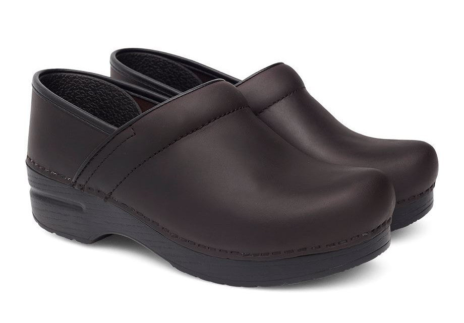 Dansko Professional Oiled Leather Clogs for Women - Slip Resistant Work Shoes for Nurses, Chefs & Healthcare Workers - Comfortable Support for All-Day Wear in Hospitals & Kitchens