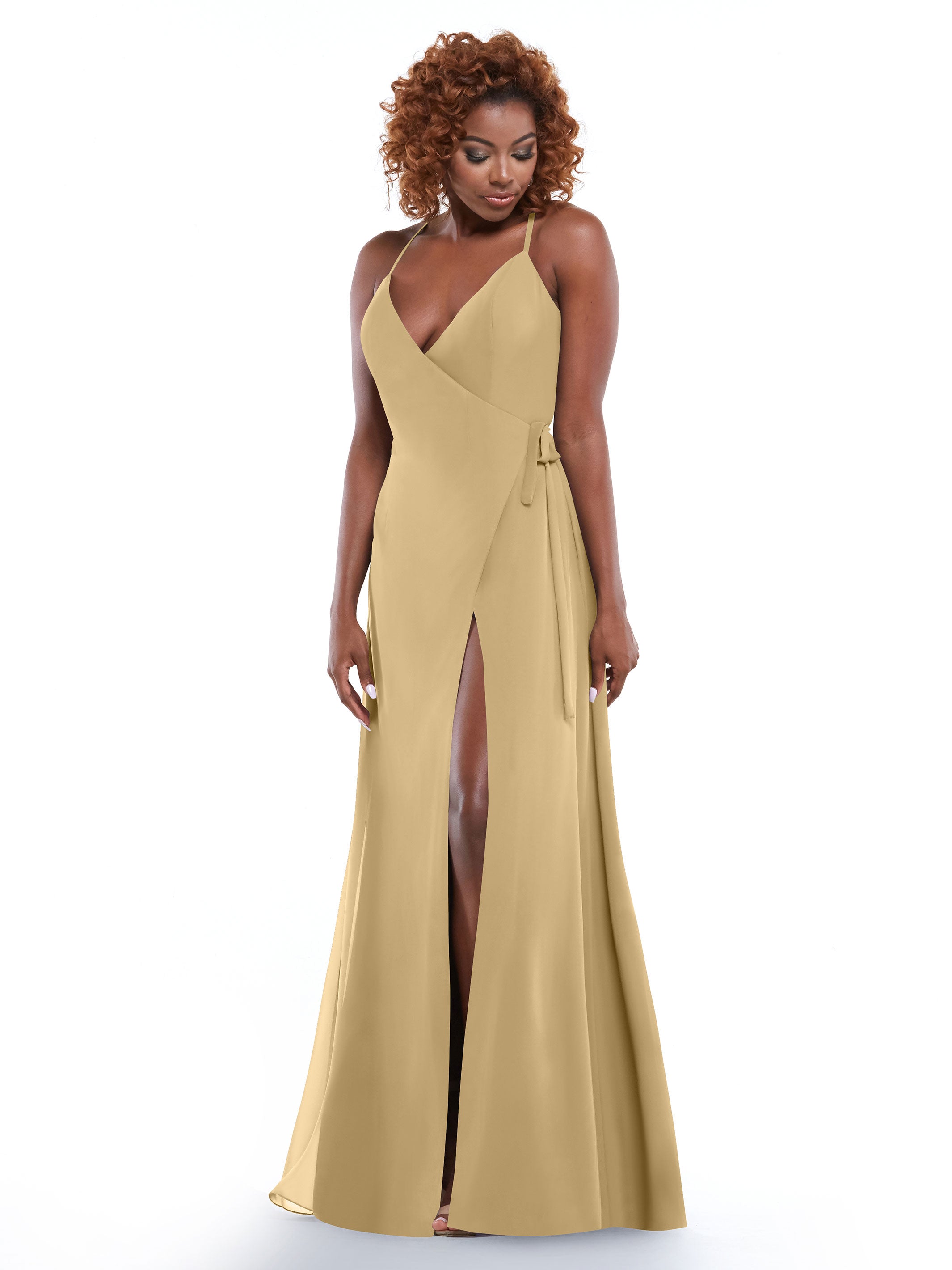Elegant 80171 Sheath Chiffon Bridesmaid Dress with Adjustable Self-Tie Waist Sash - Perfect for Weddings, Formal Events & Special Occasions