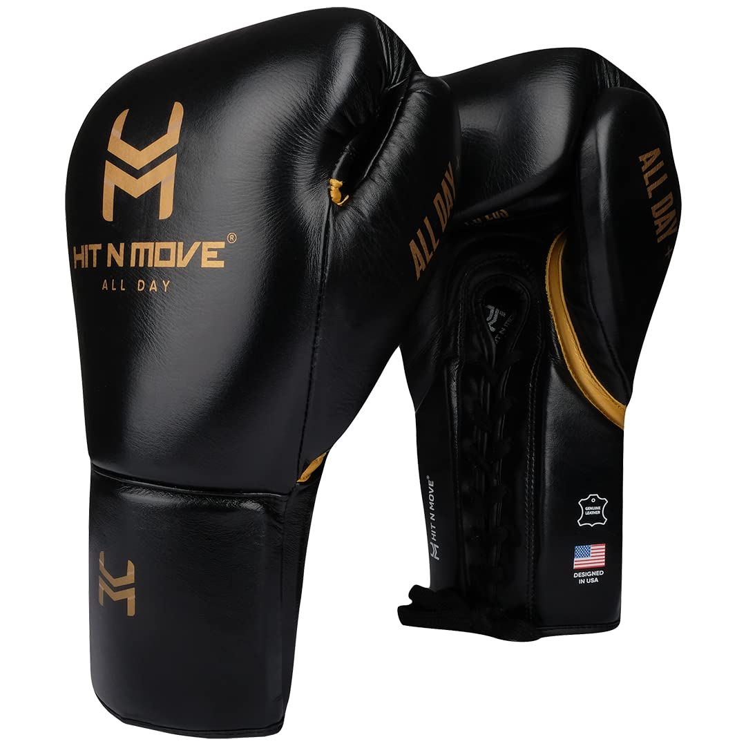 HIT N MOVE HITNMOVE All Day Plus Weighted Boxing Gloves for Training, Sparring & Fitness - Perfect for Boxing, MMA, Kickboxing & Home Workouts