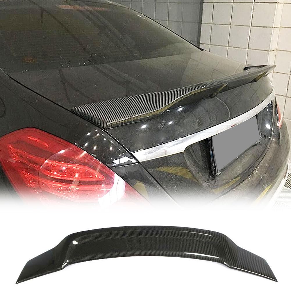 MCARCAR Carbon Fiber Trunk Spoiler for Mercedes Benz S Class W222 (2014-2019) - S400 S450 S500 S550 S560 S600 S63 S65 AMG - High Kick Rear Boot Lid Wing Lip | Factory Direct | Enhances Sporty Look & Aerodynamics for Sedan