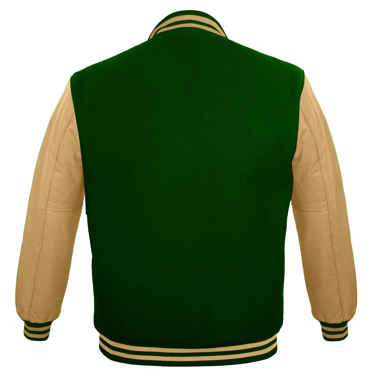 Genuine Leather Sleeve & Wool Blend Men's Varsity Jacket - Letterman College Style for Boys (XXS-5XL) | Perfect for School Spirit, Casual Wear & Sports Events
