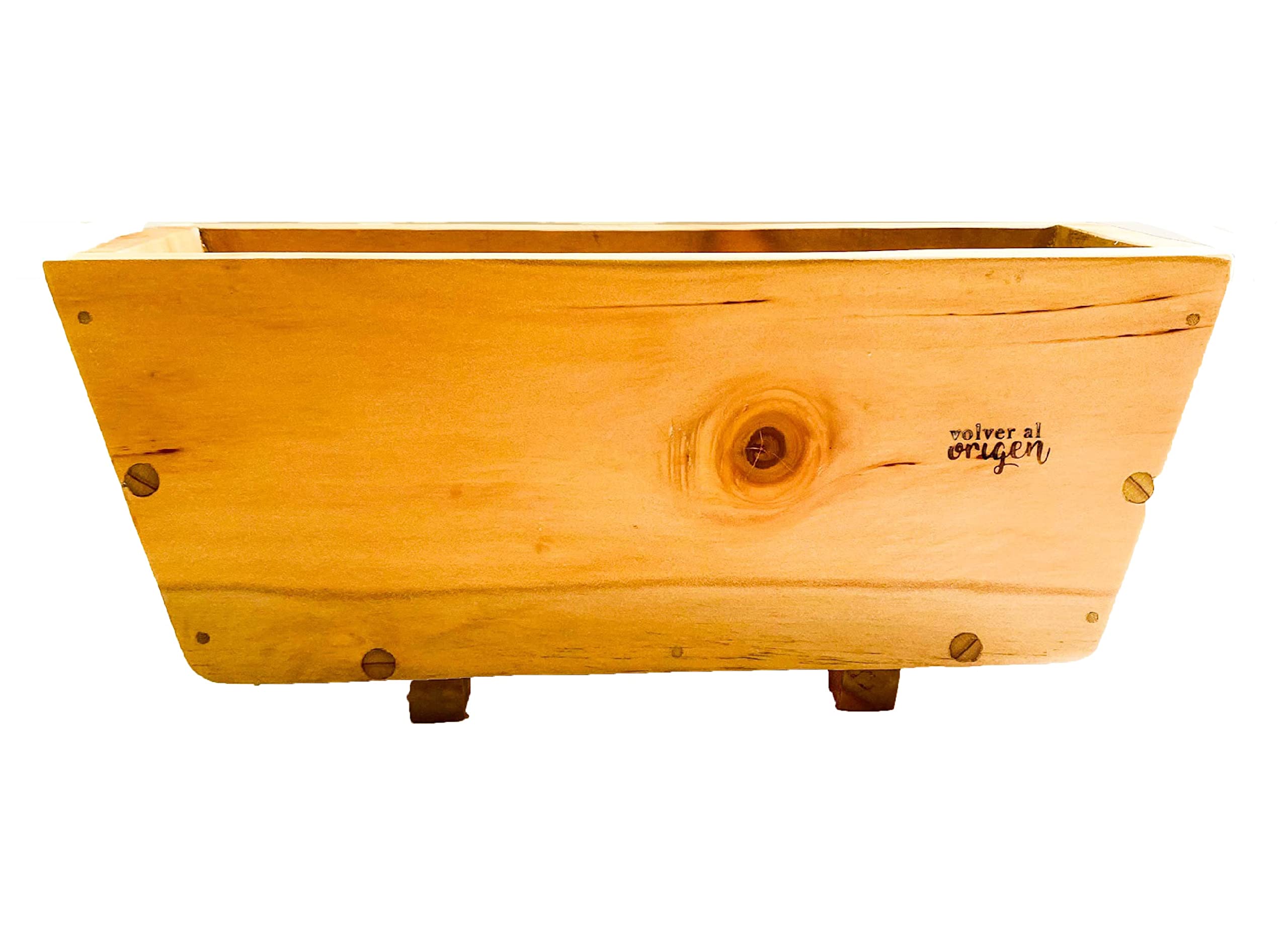 Premium Pine Wood Planter Box 14x6x5 Inches - Indoor Outdoor Garden Decor for Plants, Flowers & Herbs | Perfect for Patio, Balcony & Home Decor