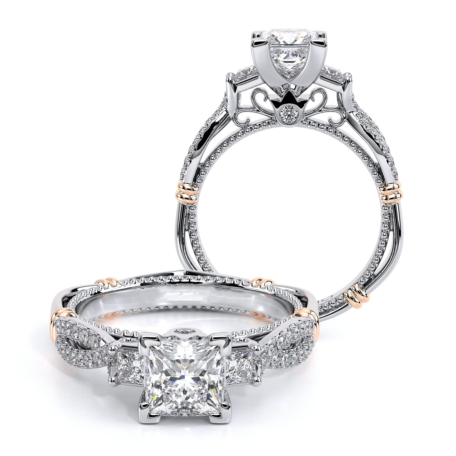 Vintage Moissanite Engagement Rings for Women - 10K/14K/18K Solid Gold & Platinum Plated Silver Princess Cut Rings (6 Styles) | Perfect for Proposals, Anniversaries & Special Occasions