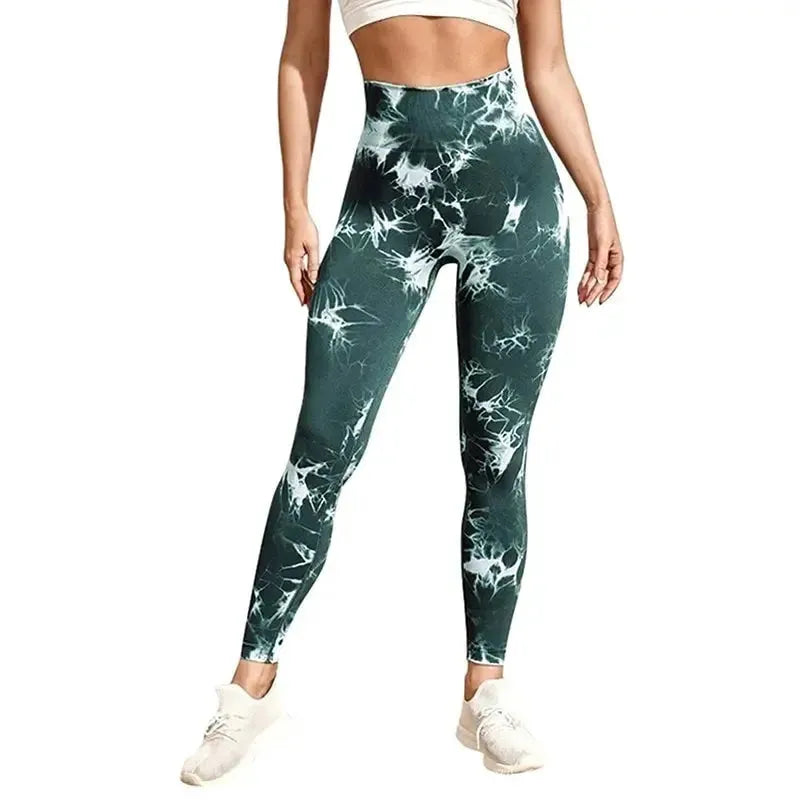2023 Seamless Tie Dye Leggings for Women - Sexy High Waist Yoga Pants, Gym Workout Leggings with Push Up Effect | Perfect for Fitness, Running & Lounge Wear