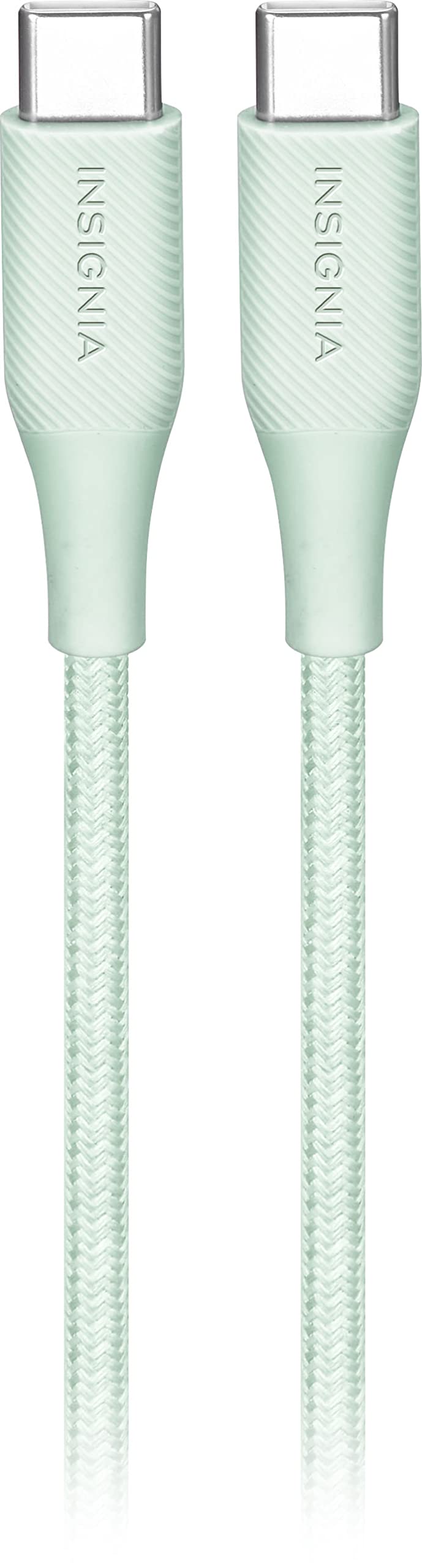 Insignia 5-Foot USB-C to USB-C Fast Charging & Data Sync Cable - Green | Compatible with iPhone 15, Samsung Galaxy, MacBook & More | Perfect for Home, Office & Travel Charging