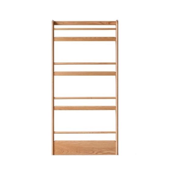 Solid Oak Wood Wall-Mounted Ultra-Thin Bookshelf - Modern Floating Shelf for Living Room, Bedroom, or Office Storage & Display