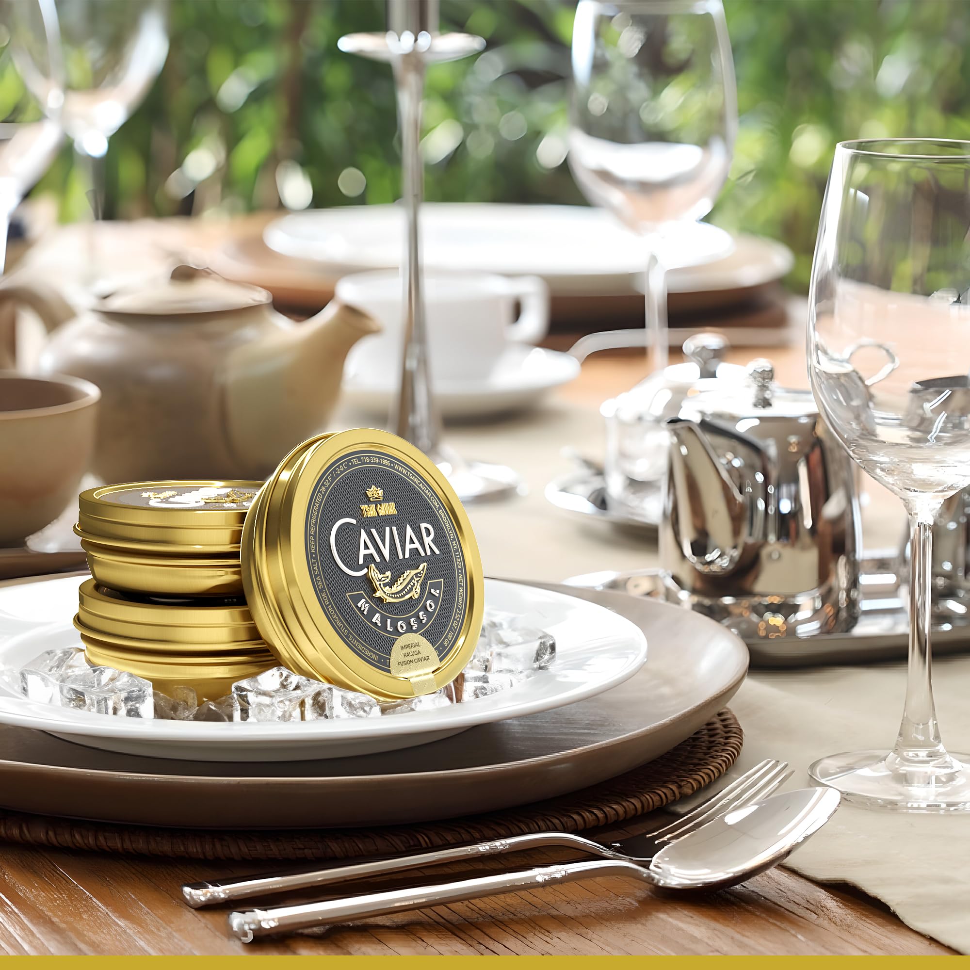 Premium TSAR CAVIAR Imperial Kaluga Fusion Caviar 8.8 oz (250G) - Fresh Black Sturgeon Caviar - Light-Salted Osetra Malossol Fish Roe - Gourmet Food Gift Box with Overnight Delivery - Perfect for Special Occasions, Luxury Gifts & Fine Dining Experiences