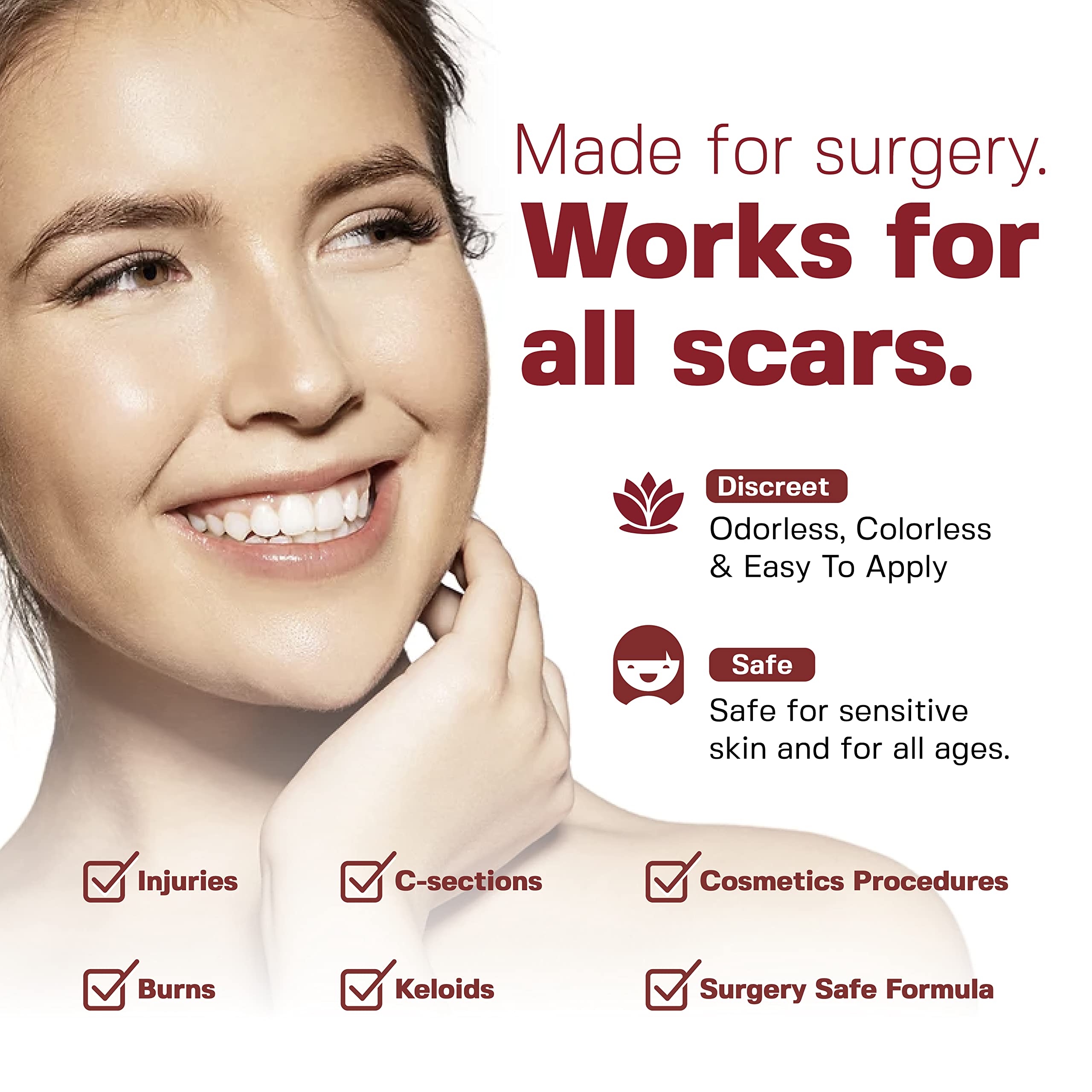 Physician Formulated Silicone Scar Sheets - Medical Grade Silicone Scar Strips for Surgery, C-Section, Keloids & Hypertrophic Scars - Advanced Crosspolymer Scar Treatment (5 Sheets) - Perfect for Post-Surgery Recovery & Daily Scar Care