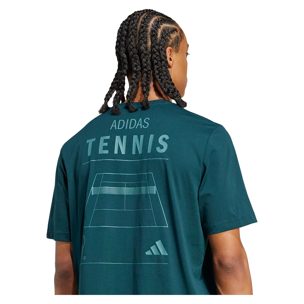 Men's Graphic Tennis T-Shirt - Aurora Ivy Print Casual Tee for Sports & Streetwear | Perfect for Tennis, Gym, and Everyday Wear