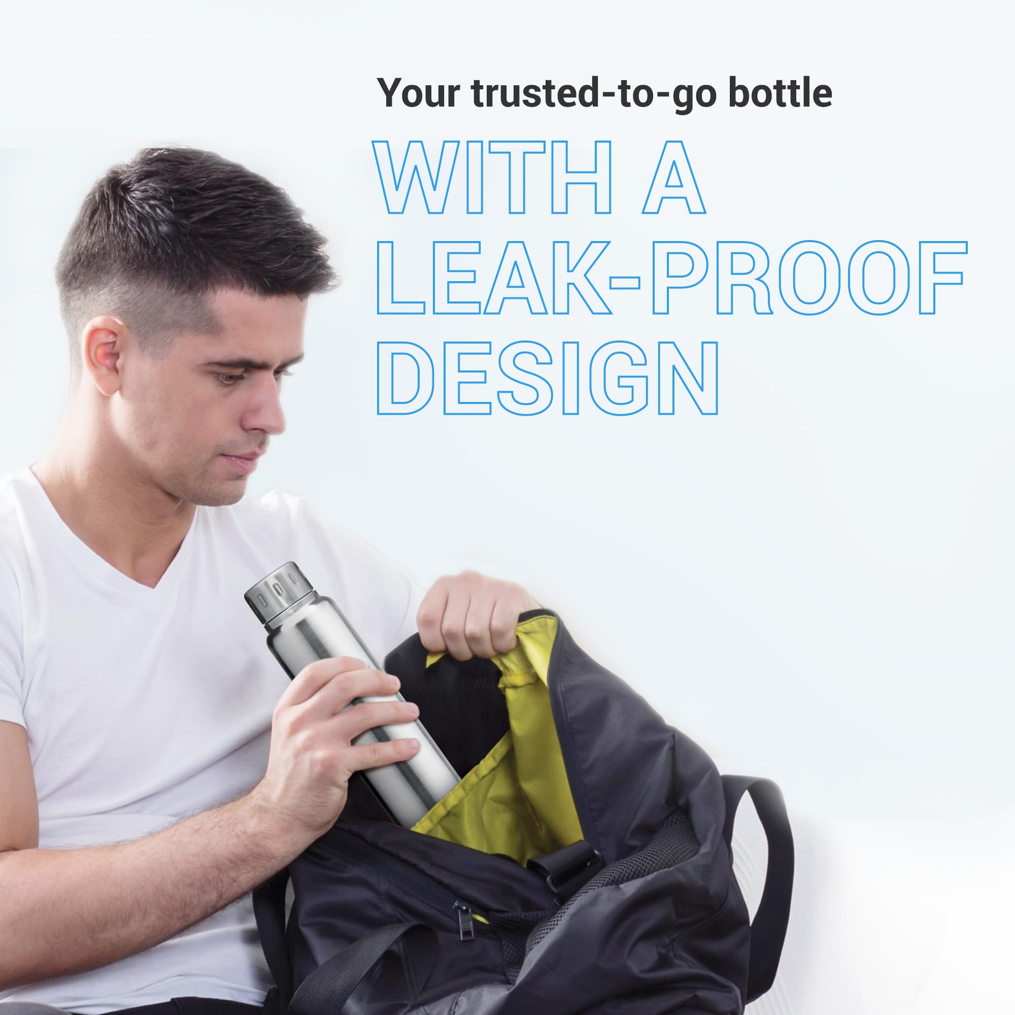 **Milton Elfin 500 Thermosteel 24-Hour Hot & Cold Water Bottle, 500ml, Silver – Leakproof, Portable Stainless Steel Flask for Office, Hiking, Trekking, Travel, Gym, Home & Kitchen Use**    *(Perfect for keeping drinks hot/cold during work, outdoor adventures, workouts, or daily hydration at home!)*