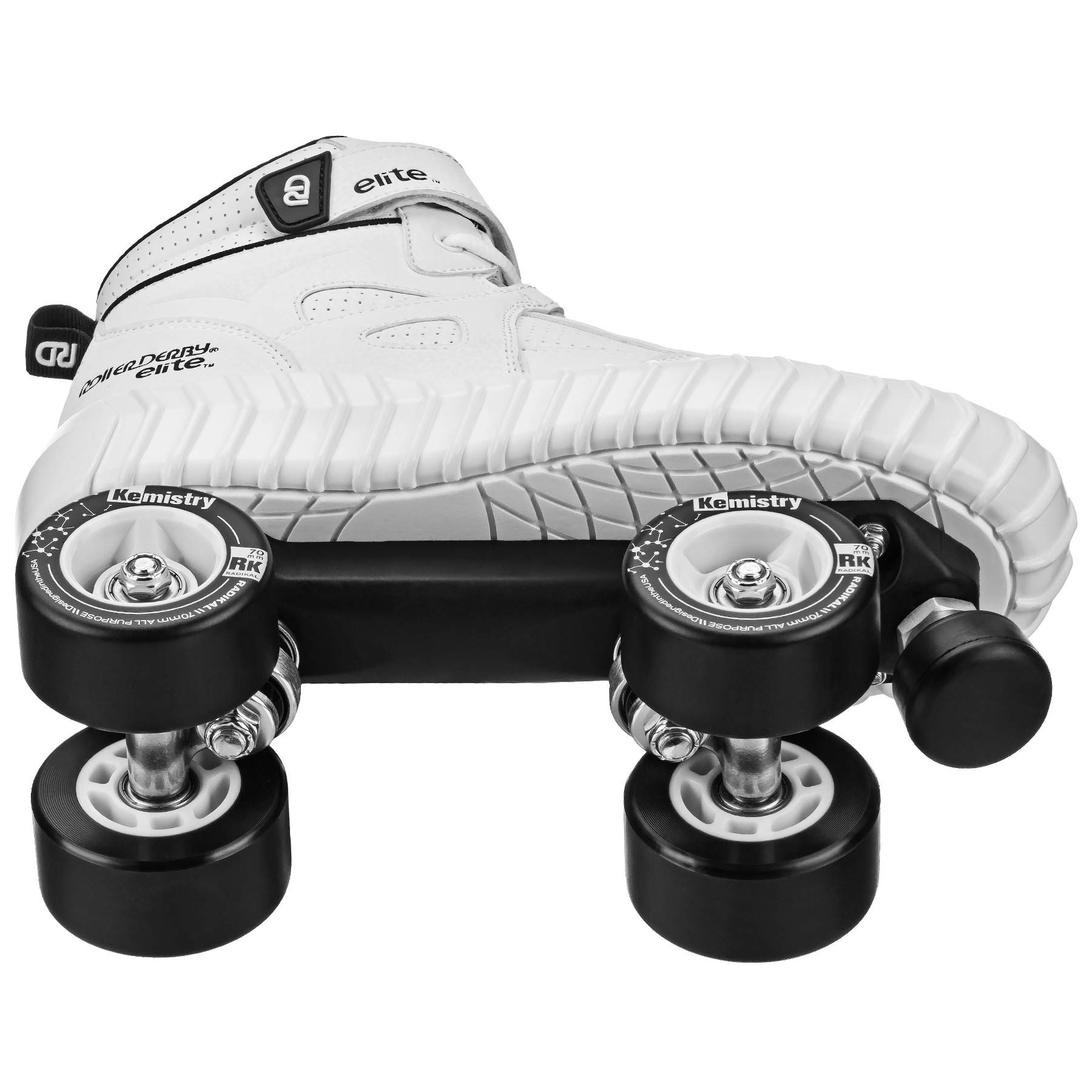 Roller Derby Glidr Sneaker Skate Shoes for Men & Women - White/Black - Size Men's 6 / Women's 7 - Perfect for Roller Skating, Indoor Sports & Casual Wear