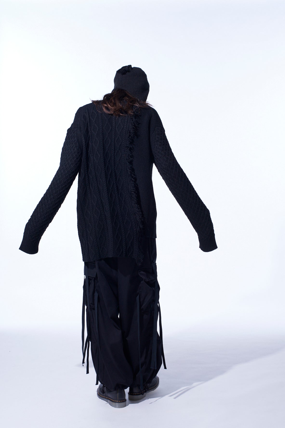 Corpilon Bulky Wool Asymmetrical Fringe Mock Neck Knit Sweater - Cozy Winter Pullover for Women, Perfect for Casual Outfits & Holiday Gatherings