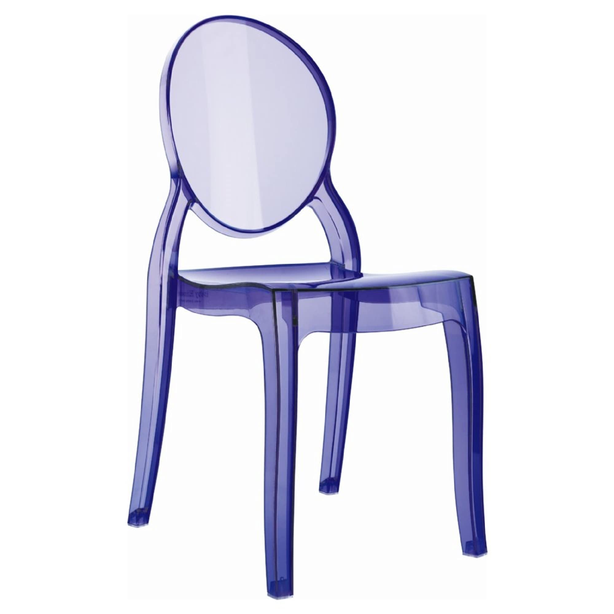 Baby Elizabeth Kids Chair - Set of 2 Transparent Violet Plastic Chairs for Toddlers & Children | Perfect for Playroom, Nursery, or Classroom Use