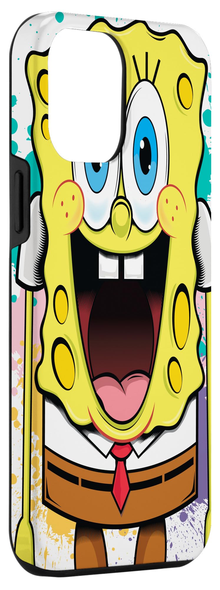 iPhone 12 Pro Max Case - SpongeBob SquarePants Paint Splatter Design | Shockproof Protective Cover for Daily Use, Work & Travel