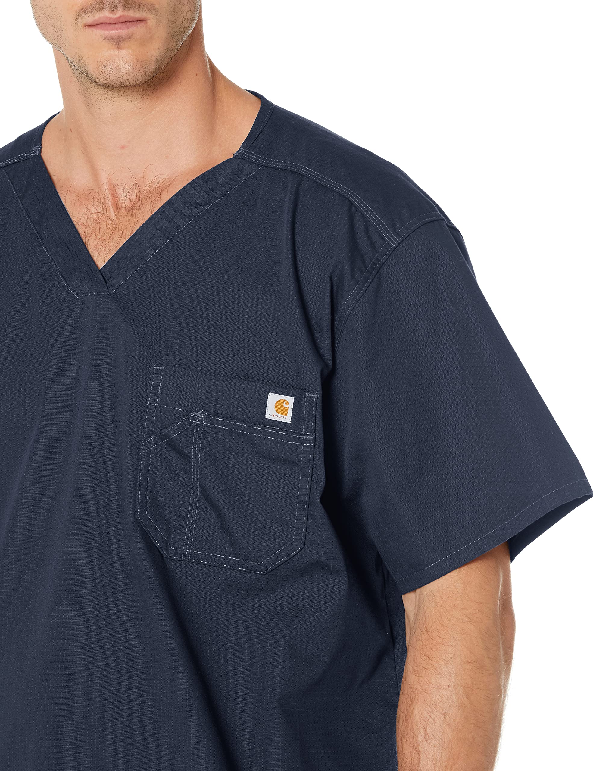 Carhartt Men's Ripstop Utility Scrub Top - Durable Workwear for Medical Professionals & Healthcare Workers - Perfect for Hospitals, Clinics & Nursing Shifts