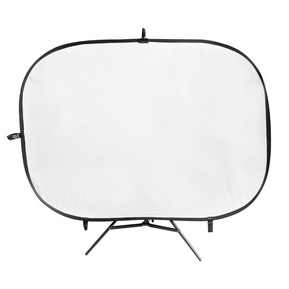 1.5x2m Black/White Collapsible Photography Backdrop with Stand & Clamp Kit - Perfect for Portrait, Product, and YouTube Video Shooting