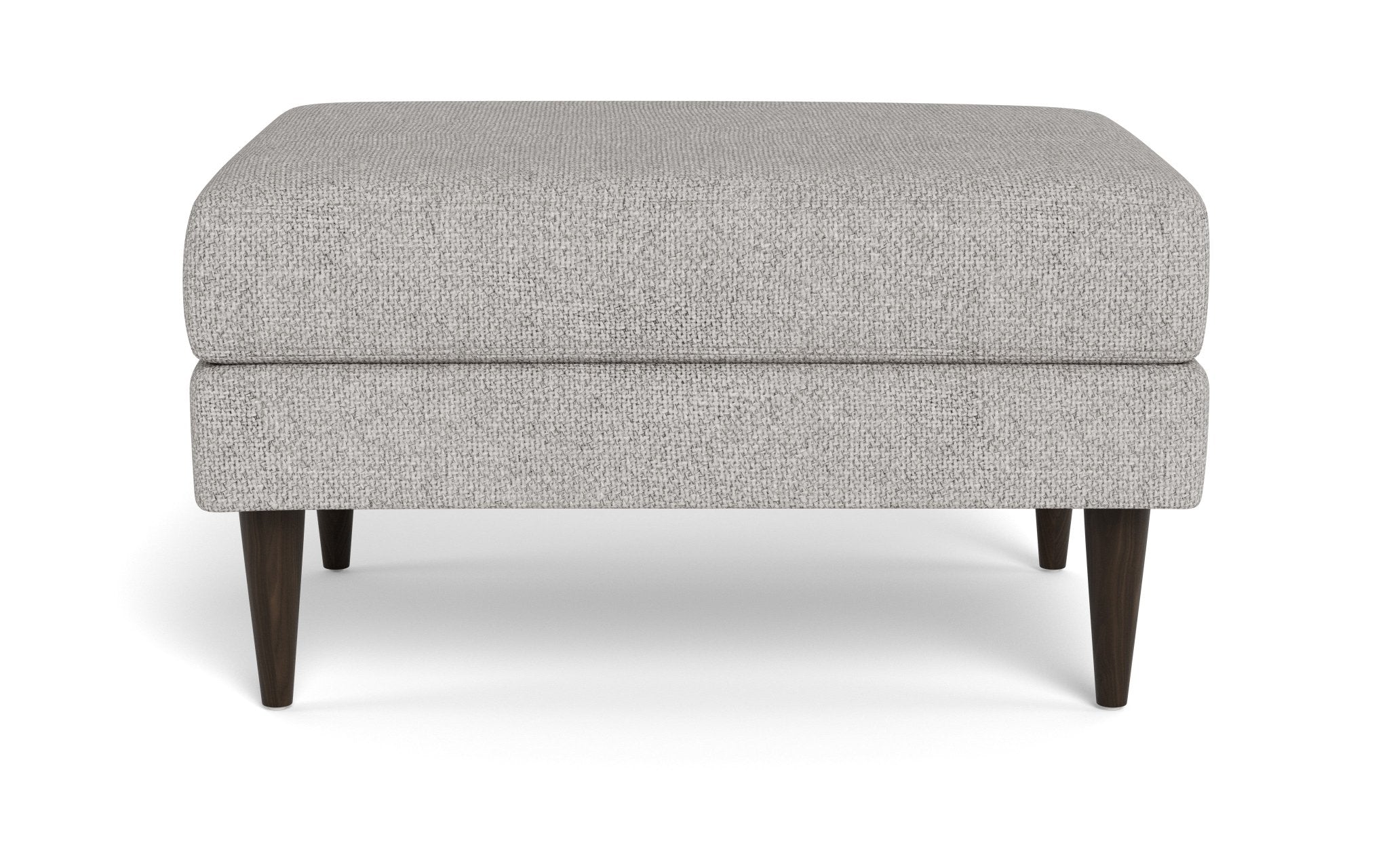 Wallace Modern Untufted Ottoman Stool - Round Footrest Pouf for Living Room, Bedroom & Office - Soft Fabric Upholstered Accent Seat with Sturdy Wooden Legs - Perfect for Relaxing, Extra Seating & Home Decor