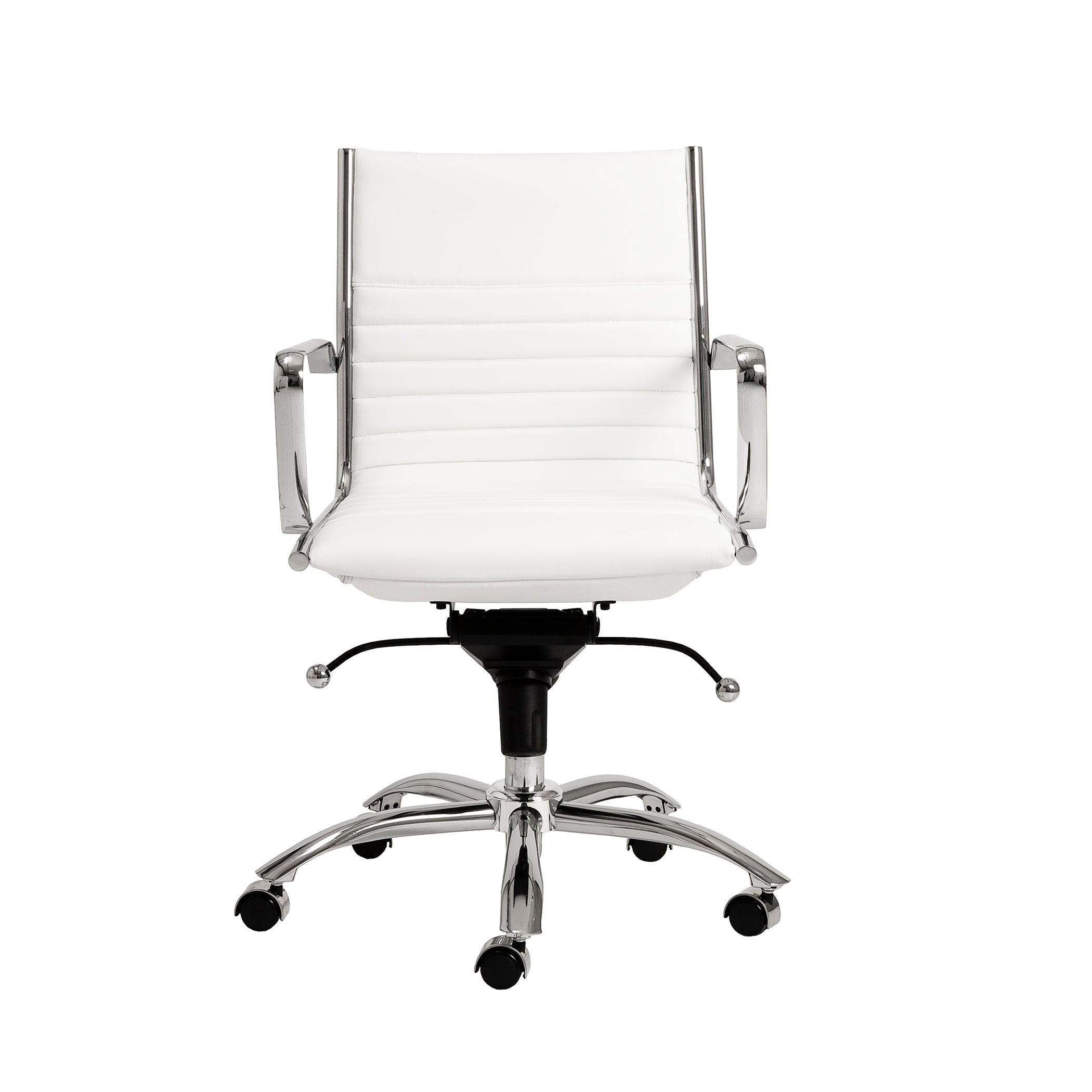 Dirk Low Back Office Chair with Chromed Steel Base - Ergonomic Mesh Desk Chair for Home & Office Workspaces - Perfect for Long Hours of Computer Work, Gaming, and Study Sessions