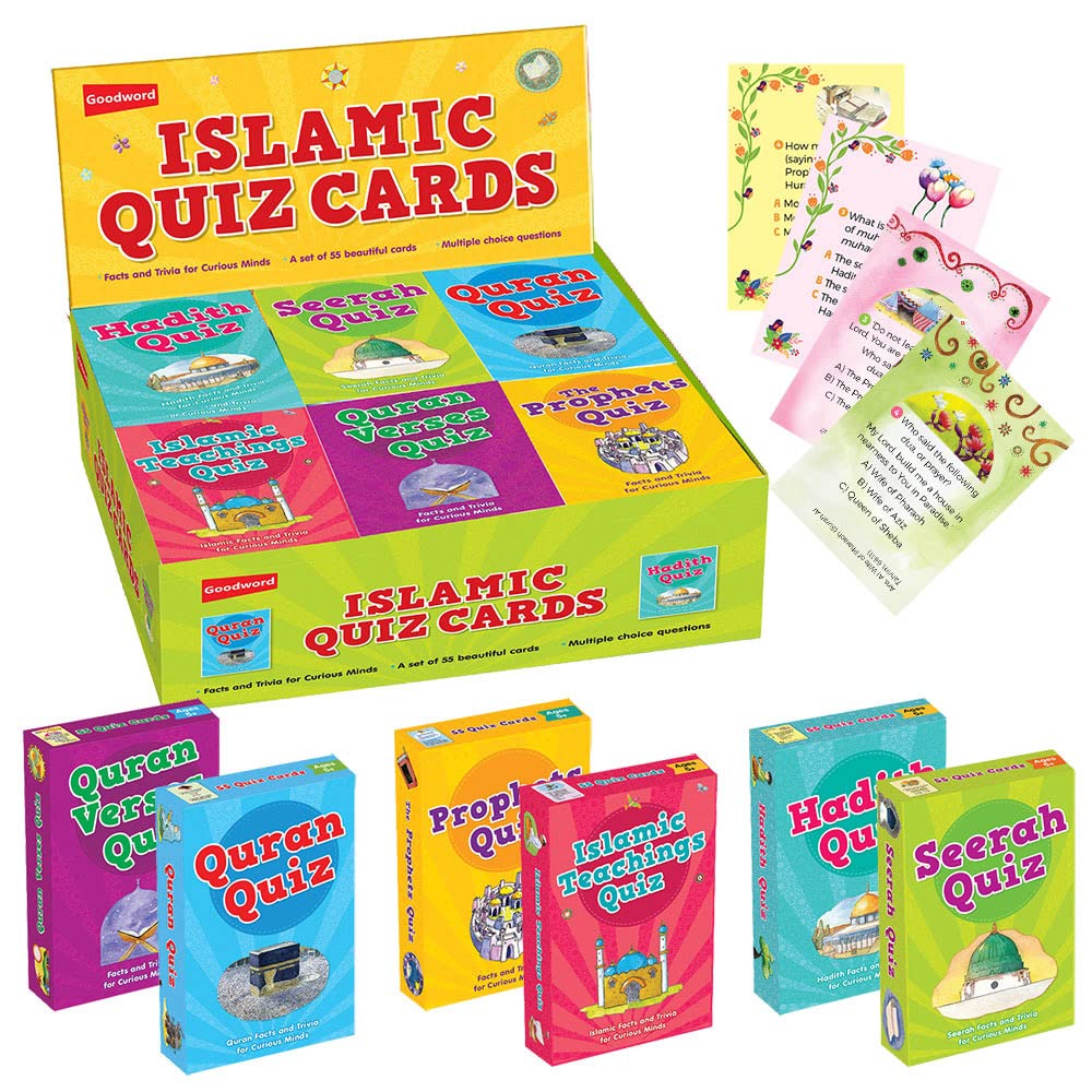 Islamic Quiz Cards - 24 Educational Quiz Packs in Display Box | Fun Islamic Learning Games for Kids & Adults | Perfect for Ramadan, Eid Gifts & Sunday School Activities