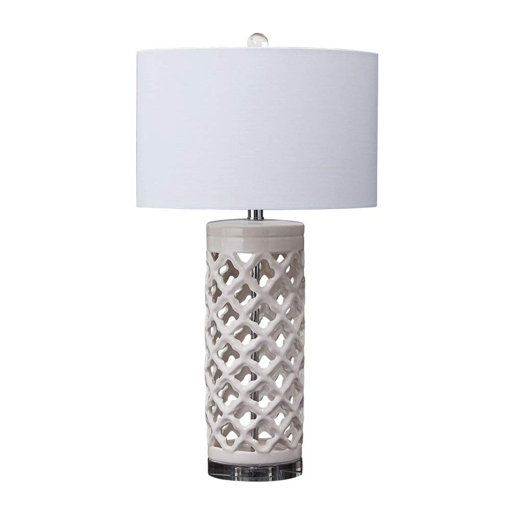 Ceramic Geometric Cut-Out Table Lamp - 29