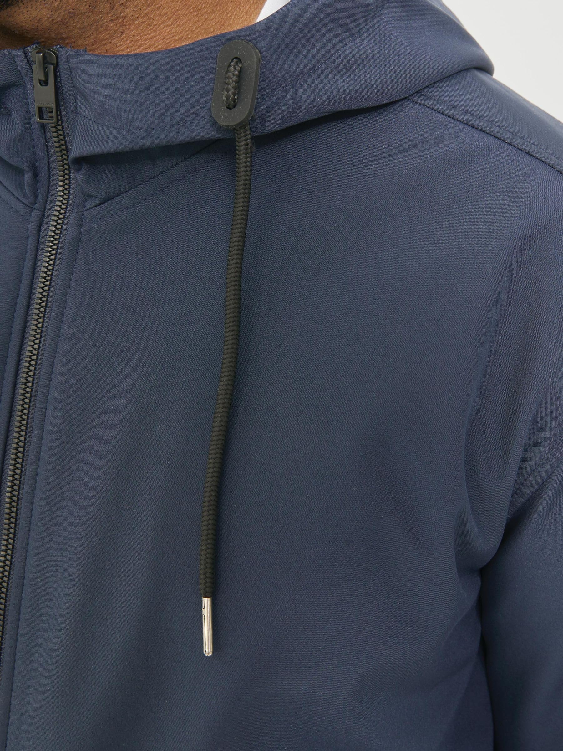 JACK & JONES Men's Softshell Hooded Jacket for Outdoor Activities