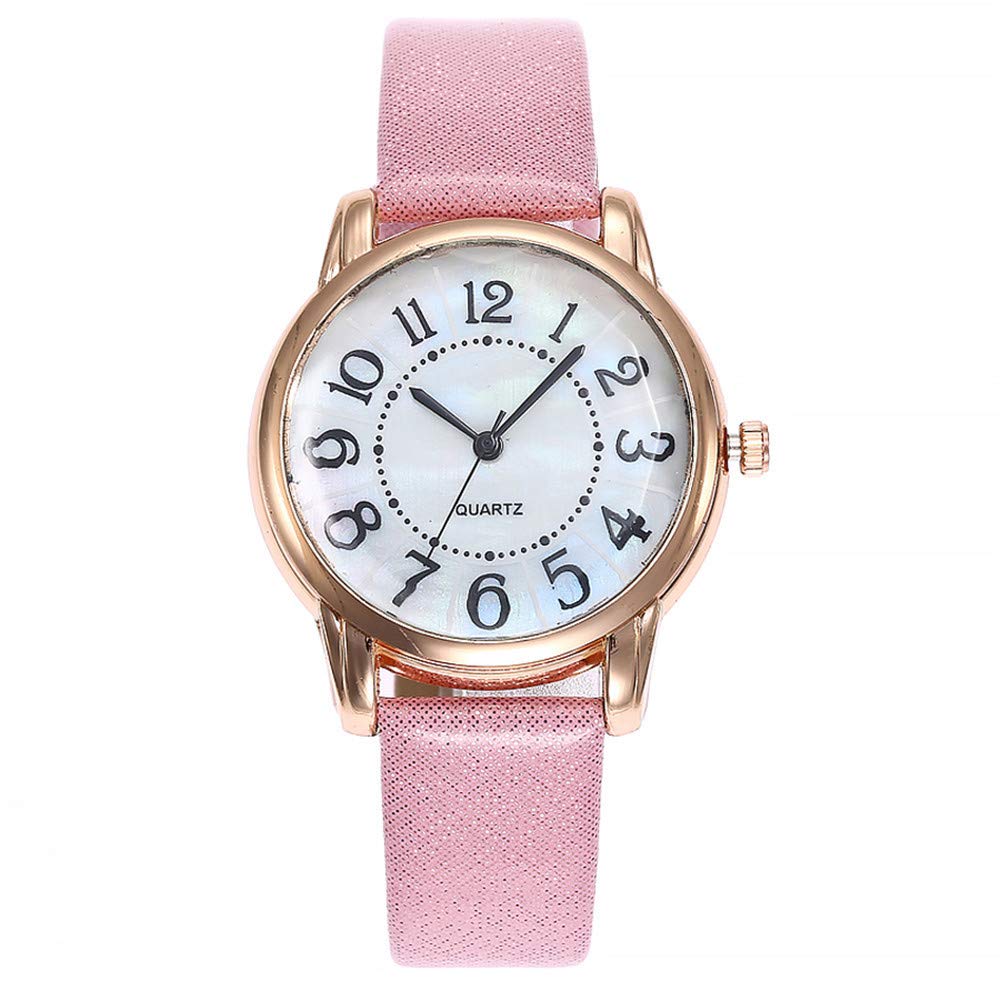 Women's Casual Analog Quartz Watch with Genuine Leather Strap - Stylish Wristwatch for Everyday Wear, Office, and Outdoor Activities