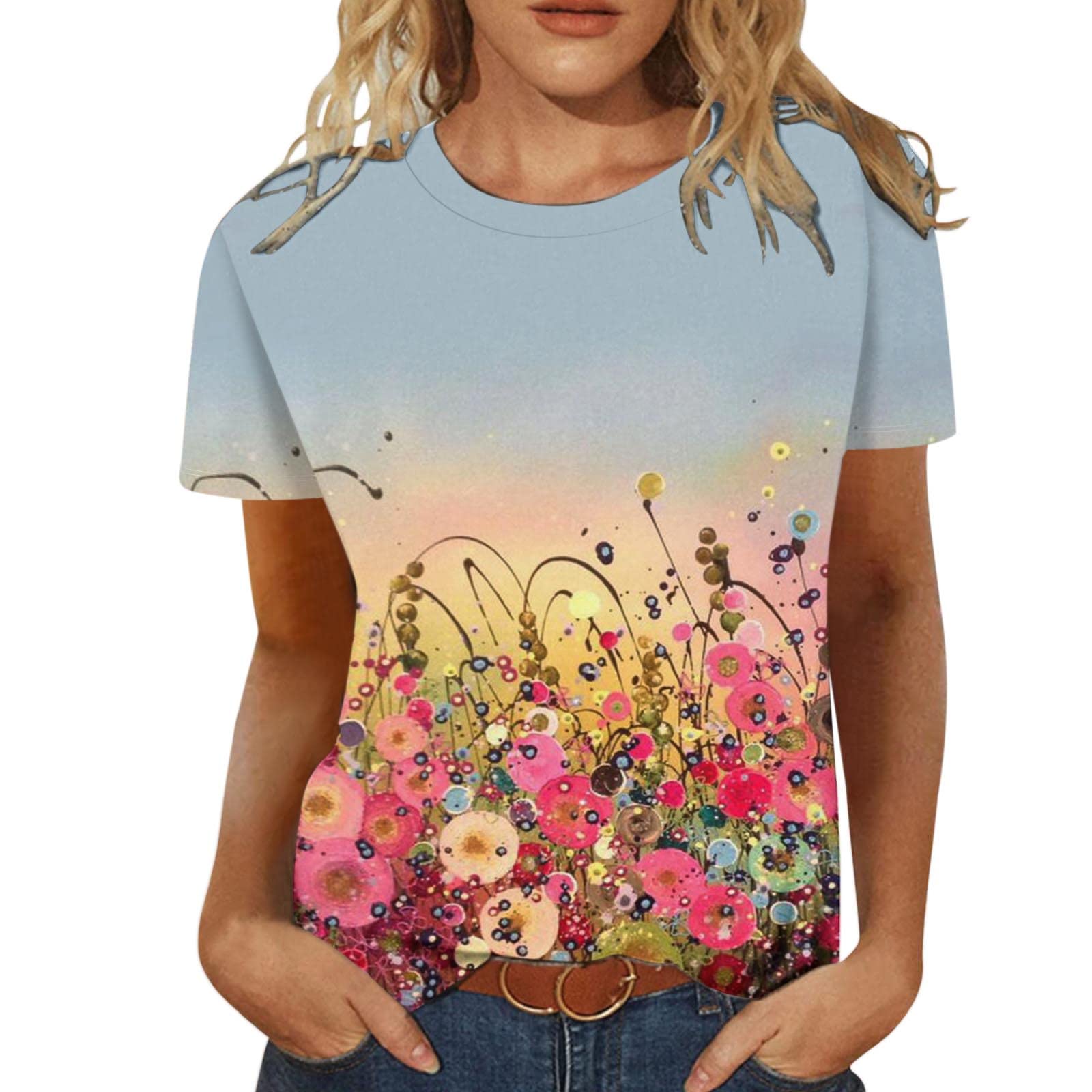 Women's Summer Tops - Casual Loose Fit Short Sleeve T-Shirts for Ladies | Perfect for Beach Outings, Vacation Wear & Everyday Comfort