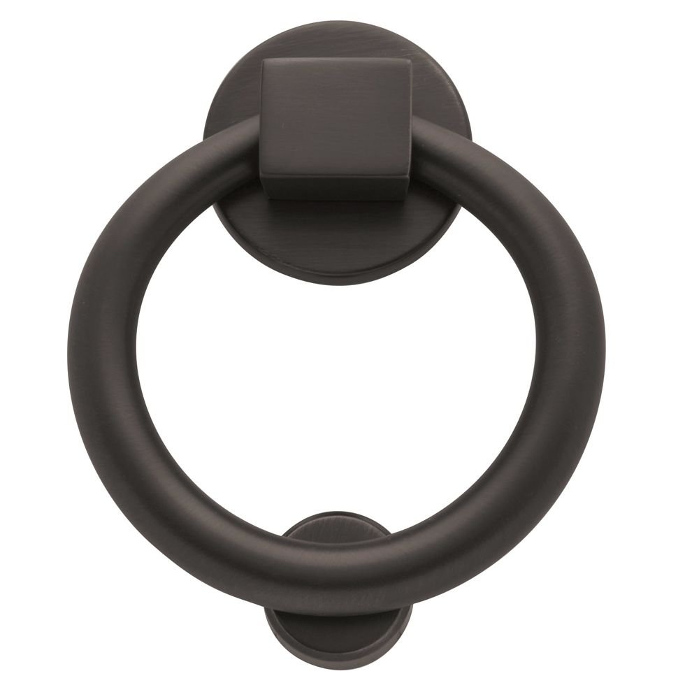Baldwin 0195.102 Oil Rubbed Bronze Door Knocker - Elegant & Durable Entryway Hardware for Front Doors - Perfect for Traditional & Victorian Style Homes