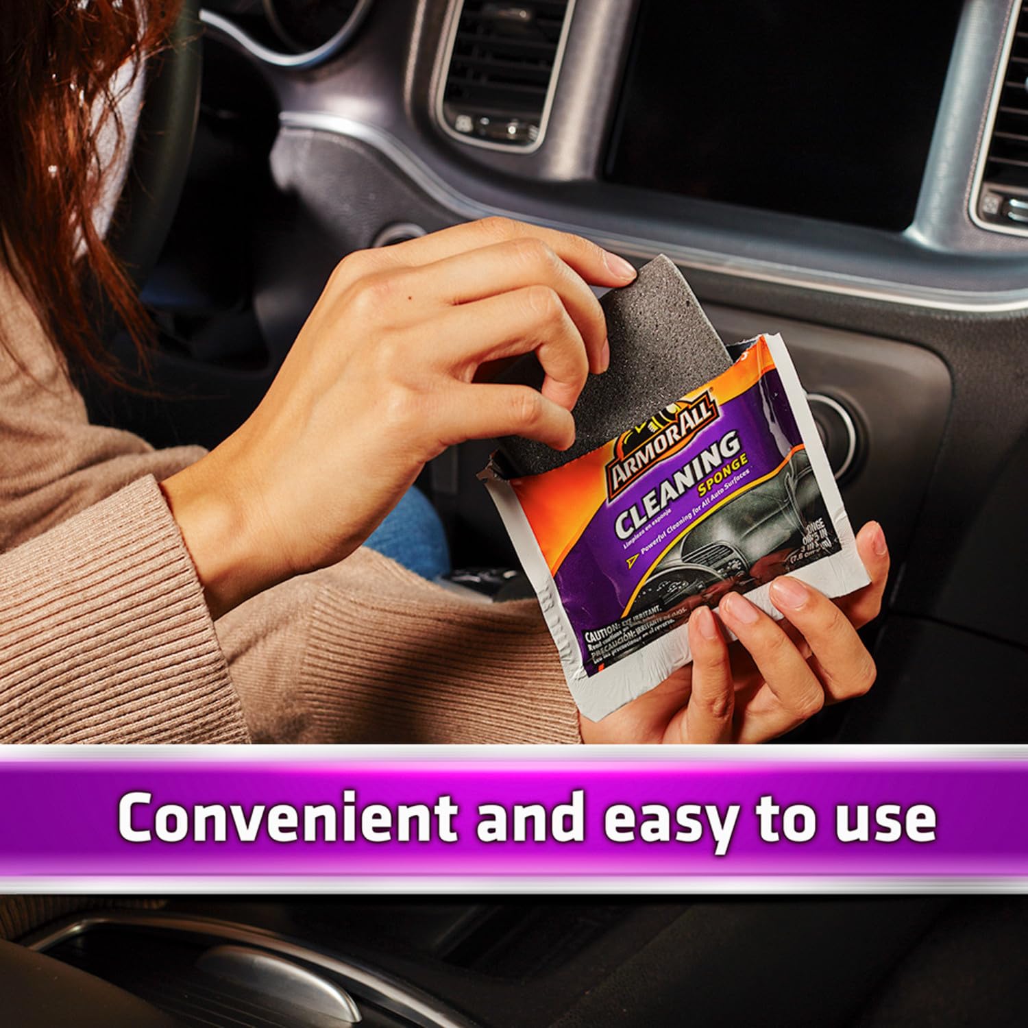 Armor All Car Wash Sponge - Premium Cleaning Sponge for Cars, Trucks & Motorcycles | Gentle Scratch-Free Wash for Paint & Windows | Perfect for Hand Washing, Detailing & Auto Care