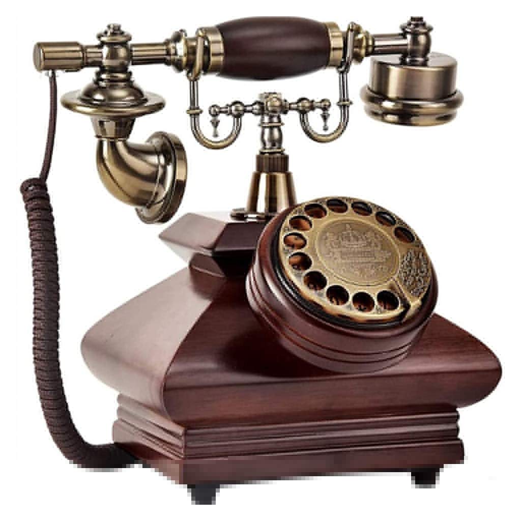 Vintage Rotary Dial Retro Landline Telephone - Antique Fixed Phone with Classic Rotary Disc - Perfect for Home, Office, and Vintage Decor (Black)
