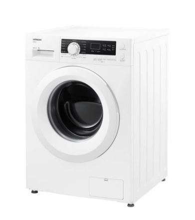 Hitachi BD 80CE 8KG Front Load Washing Machine - Energy Efficient, Quiet Operation, Large Capacity - Perfect for Apartments, Laundry Rooms & Small Spaces (White)