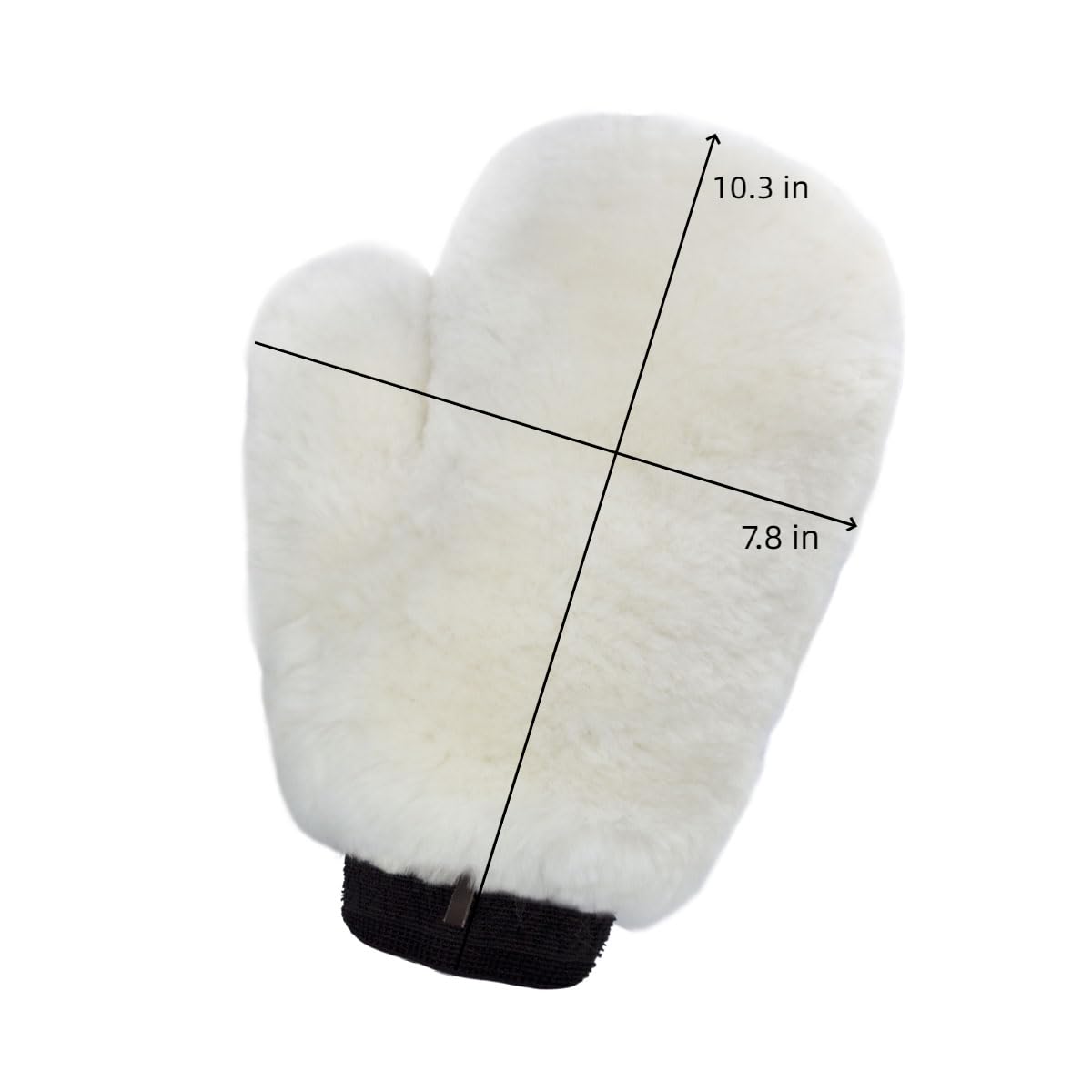 Gracefur Ultra-Soft Double-Sided Sheepskin Car Wash Mitt - Scratch-Free Lambswool Detailing Glove for Cars, Trucks & SUVs (Extra Large, White) - Gentle Hand Wash & Wax Application for Showroom Shine