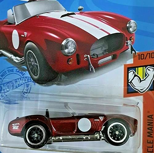 Hot Wheels Shelby Cobra 427 S/C Diecast Car - Super Treasure Hunt Limited Edition (Muscle Mania 10/10) with Protector Case - Perfect for Collectors, Display & Racing Enthusiasts