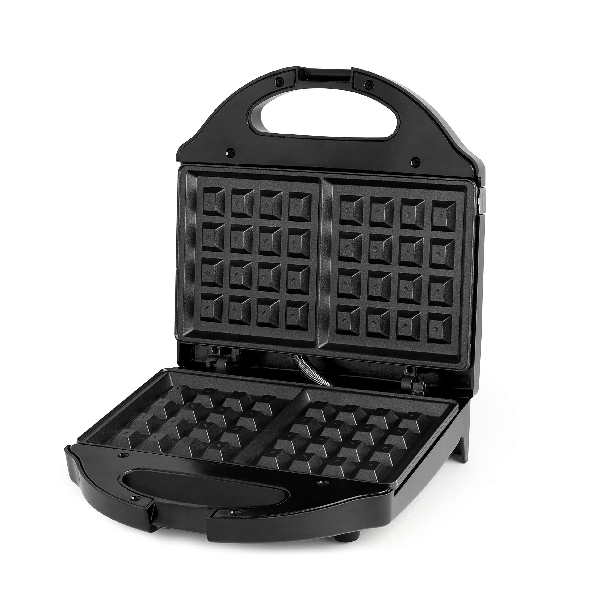 Salton WM1075BK Belgian Waffle Maker - Black, 2-Slice Non-Stick Electric Waffle Iron for Perfect Breakfast & Brunch at Home