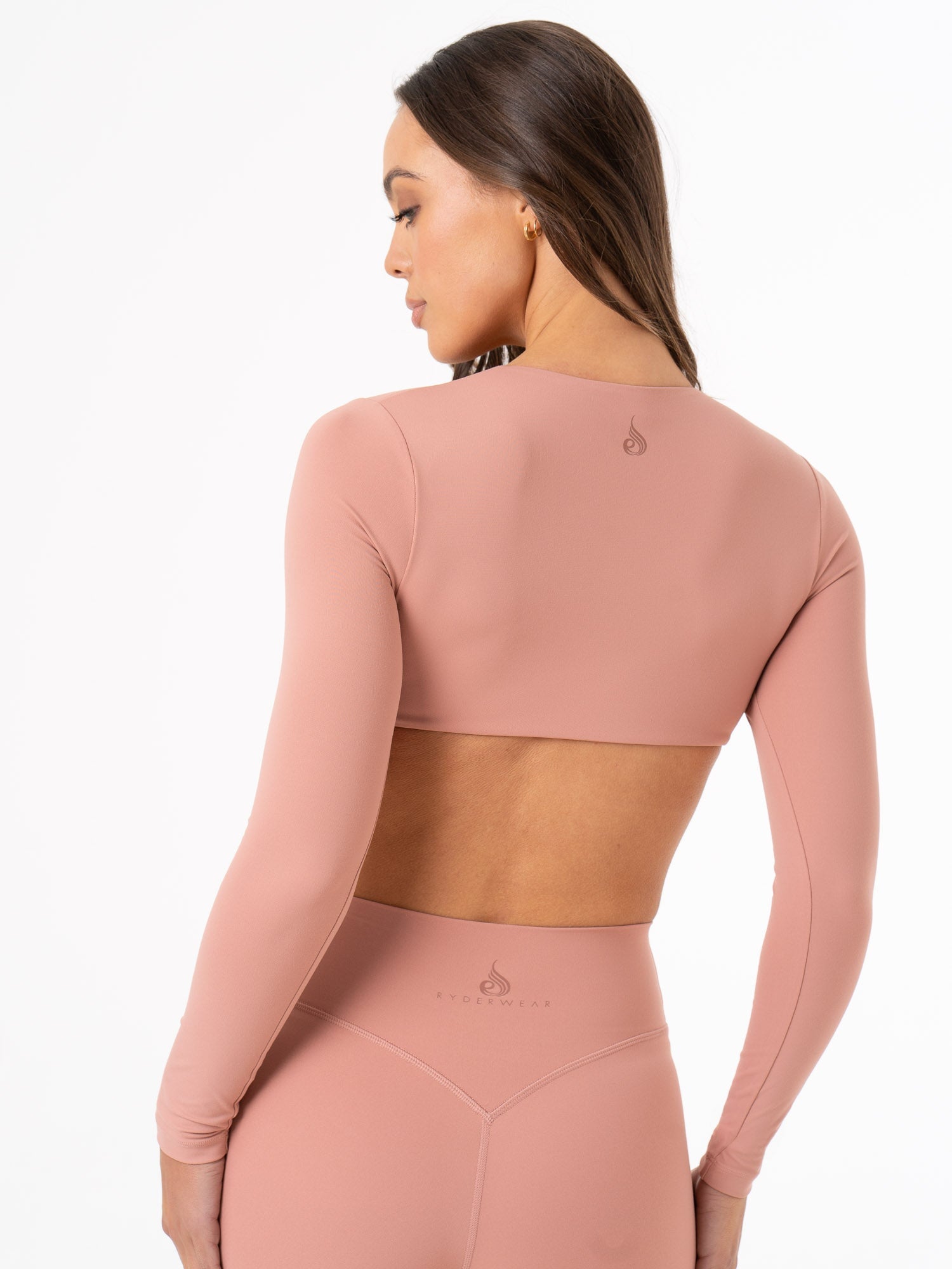 NKD Knot Long Sleeve Top for Women - Soft Stretch Casual Blouse in Dusty Pink | Perfect for Office Wear, Date Nights & Everyday Outfits