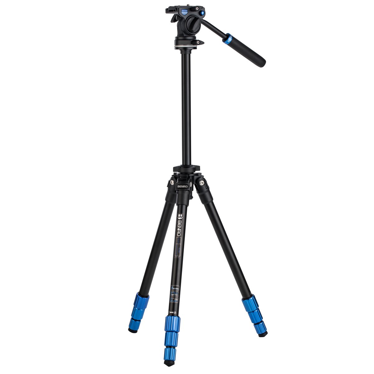 Benro TSL08AS2CSH SLIM Aluminum Video Tripod Kit with Handle - Professional Camera Stand for DSLR & Mirrorless (Open Box) | Perfect for Vlogging, Travel Photography & Outdoor Shooting