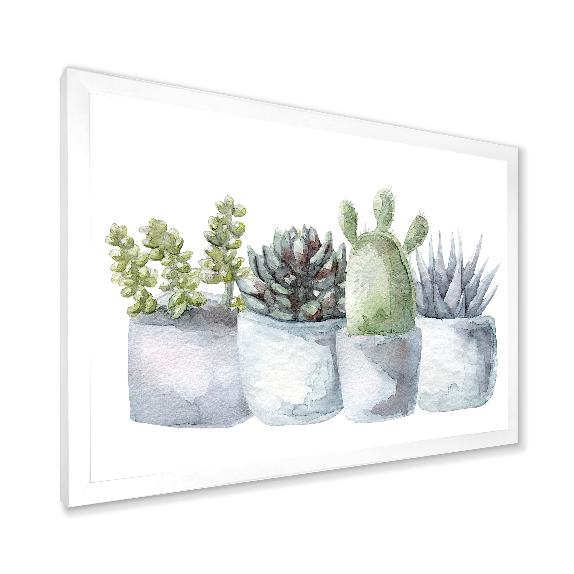 DesignQ Farmhouse Cactus & Succulent Framed Wall Art Decor - Perfect for Living Room, Bedroom, Office & Boho Home Decor