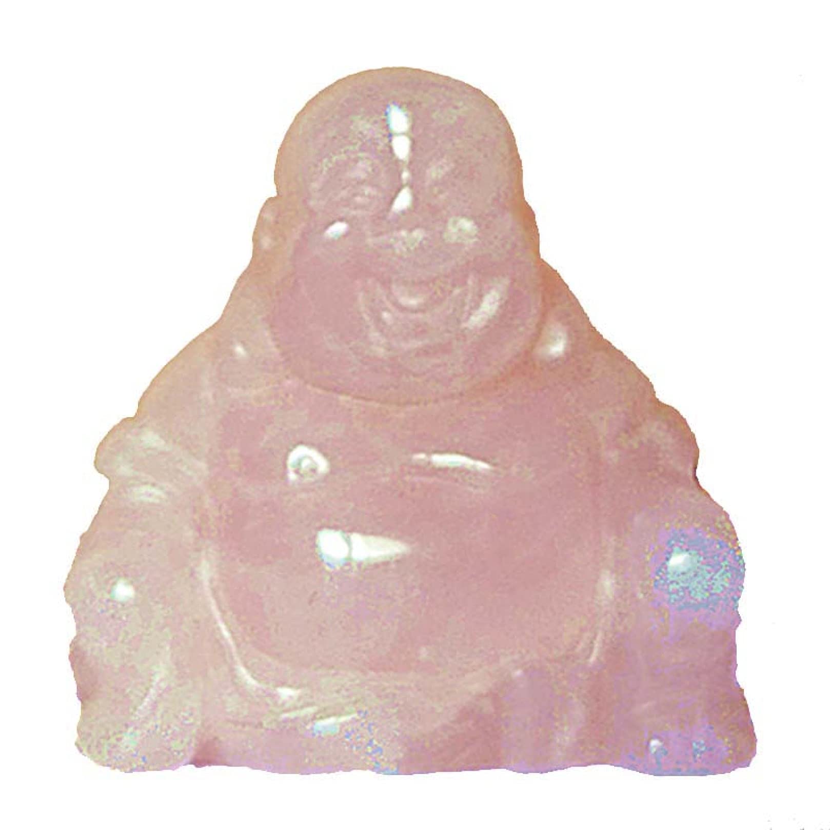 Natural Stone Crystal Happy Buddha Statue - Feng Shui Home Decor, Miniature Figurine for Positive Energy & Good Luck | Perfect for Meditation Spaces, Office Desk & Gift Giving