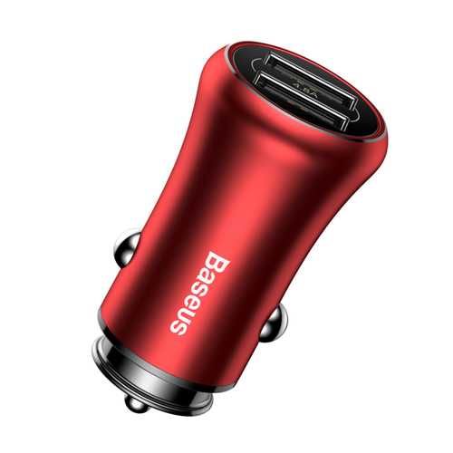 Baseus 4.8A Dual USB Fast Car Charger for iPhone X/8/7/Plus, OnePlus 5, Xiaomi 6/Mi A1 Tablet - Quick Charge for Road Trips & Commuting