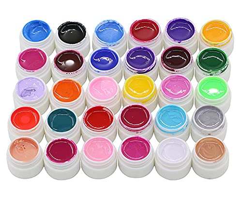 WorldWesties 30 Colors Gel Nail Polish Kit - Professional Nail Art Set with 3 Brushes for DIY Manicure & Nail Design | Perfect for Home Salon, Party Nails, Gift Ideas & Professional Use
